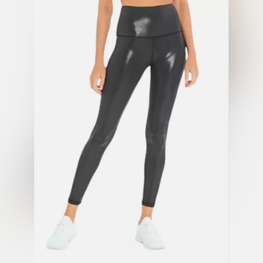 Cycle House by Marika Foil Compression Leggings medium black